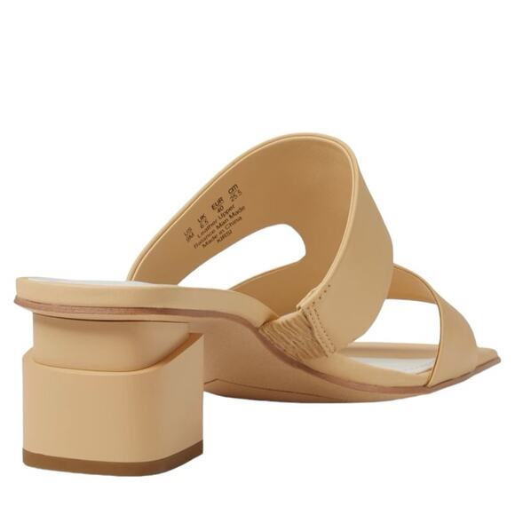 Franco Sarto Kirsi Beige Tan Leather Slide Heel Sandal size 9 - Picture 3 of 12